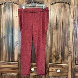 Lane Bryant Red Heathered Leggings